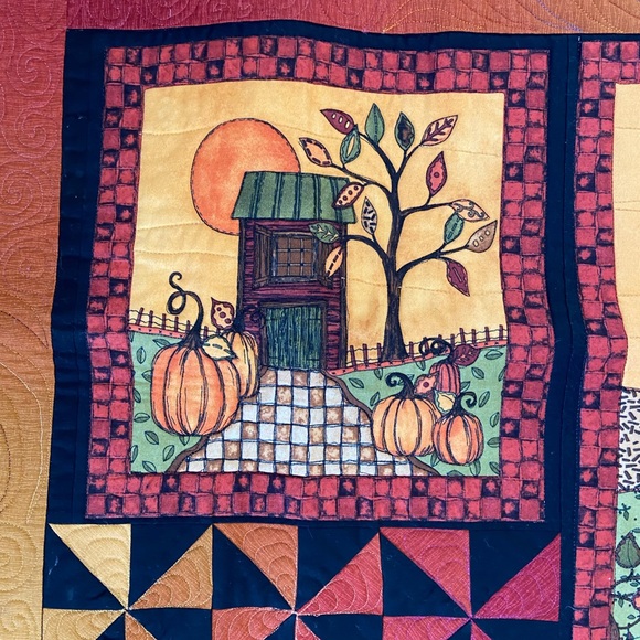 Autumn Halloween Handmade Quilted Wall Hanging - Picture 7 of 7